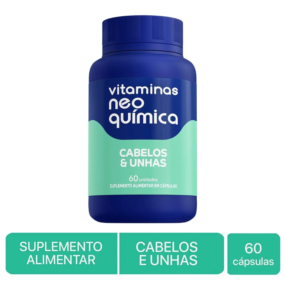 Polivitamínico Neo Química para Cabelos e Unhas 60 cápsulas